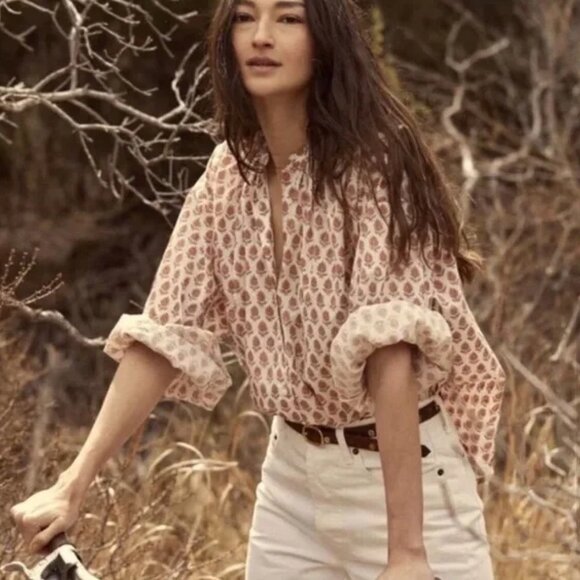 Doen Jane Top - Traveler Block Print - Picture 1 of 3